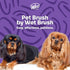 Wet Brush Pet Hair Brush, Large Dog Breed Detangler - Multi De-Shedding Comb for Grooming Long or Short Haired Dogs