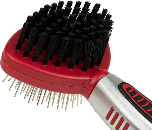 CHI for Cats Double Sided Bristle & Pin Brush, 2-in-1 Grooming Tool with Ergonomic Handle for All Cats