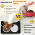 Mess Proof Dog Bowls Set, No Spill Edge Pet Feeder with 2 Stainless Steel Bowls for Medium Dogs