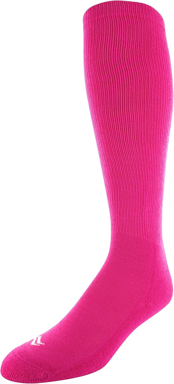 Sof Sole Boys Over-the-Calf Team Athletic Performance Socks, Bca Pink, Shoe Size 0-4 US