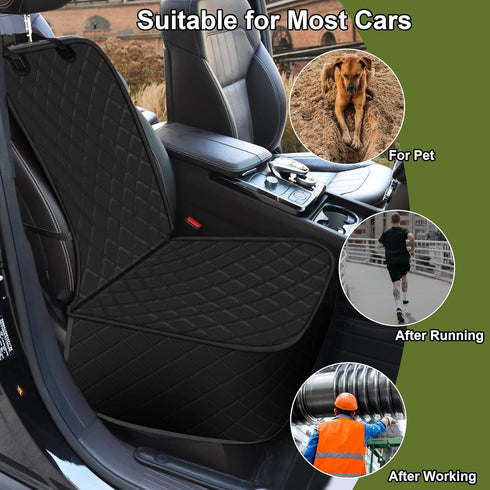 2 Packs Femuar Car Front Seat Cover for Dogs, Waterproof Pet Car Seat Protector, Nonslip Scratch-Proof Dog Seat Cover
