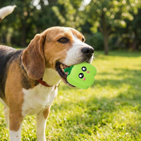 Set, 4 Pack Squeaky Pet Toys Natural Latex Rubber, Interactive Vegetable Shape with Cute Faces, for Large Medium Small