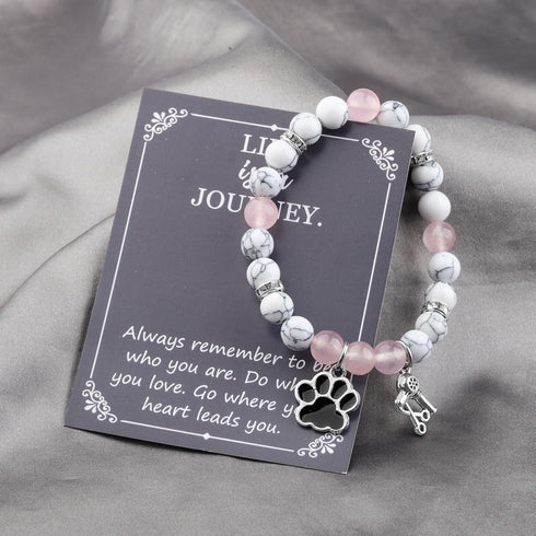 SEIRAA Dog Groomer Gift Bead Bracelet - Always Remember to Be Who You Are Dog Grooming Jewelry for Pets