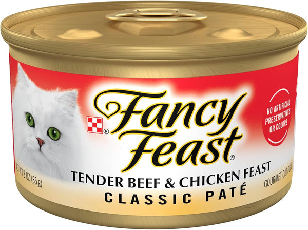 Purina Fancy Feast Tender Beef and Chicken Feast Classic Grain Free Wet