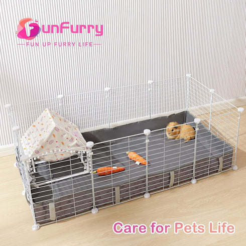Chinchilla 24" 48") Funfurry Waterproof Guinea Pig Cage Liner,Washable Tarp Bottom Base,Cage Liners for Small