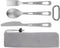 OUTXE Titanium Flatware Knife Fork Spoon Set, Lightweight Ti Camping Utility Cutlery Set with Carrying Bag for