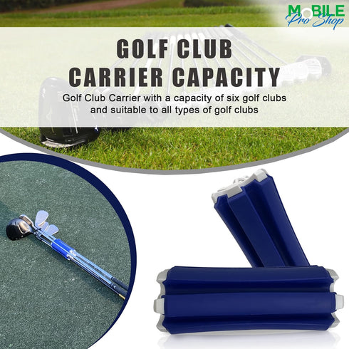 Golf Club Carrier with Brush & Key Chain - Holds 6 Golf Clubs, Keeps Clubs Visible, Clean & Dry - Premium Quality Holder