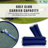 Golf Club Carrier with Brush & Key Chain - Holds 6 Golf Clubs, Keeps Clubs Visible, Clean & Dry - Premium Quality Holder