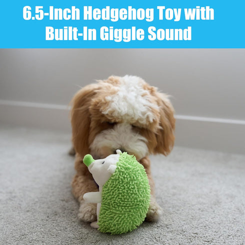 SPOT Gigglers Hedgehog Dog Toy with Giggle Sound | Textured, Plush Shake and Wiggle Hedgehog Giggle Toy for Small