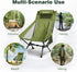 SUNNYFEEL High Back Camping Chair with Pillow, Heavy Duty Portable Folding Chair with Breathable Mesh, Sturdy Aluminum