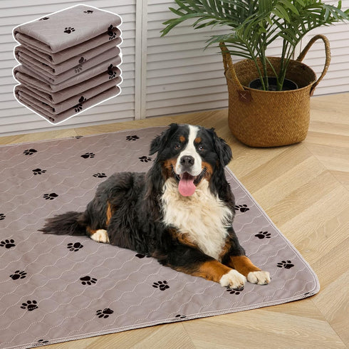 PUPTECK Washable Pee Pads for Dogs, 4 Packs Waterproof Reusable Puppy Potty Training Pads, 24" x 36", Fast Absorption