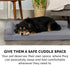 Furhaven Cooling Gel Dog Bed for Medium/Small Dogs, Removable Bolsters & Washable Cover, Up to 35 lbs, Titanium