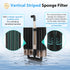 2 hygger Aquarium Double Sponge Filter: Upgraded Sponge Filter with Larger Filtration Area, Come with Extendable Clip