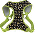 Ribbon Designer Wrap Adjustable Dog Harness, Large & Small, Brown Paws & Bones, 5/8" x 16-19"