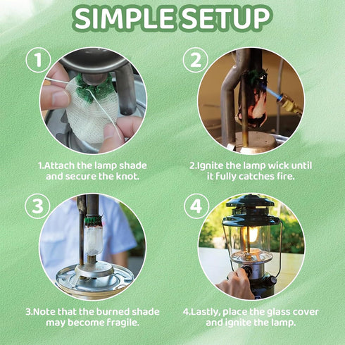 Pretwad 10 Upgrade Camping Lantern Mantles - PCS Premium String Tie Lantern Mantles, Propane Lanterns U Shape String