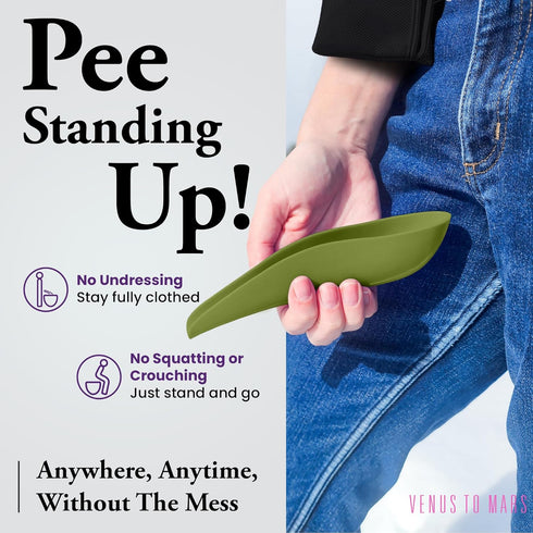 VENUS TO MARS Female Urinal - Female Urination Device, Womens Pee Funnel for Camping, Travel, Outdoor Activities