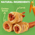 MON2SUN 21.2oz (30 Count Pack 1) Rawhide Free Dog Treats, Chicken Wrapped Carrot Snacks, Healthy and Natural Chews