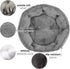 Small Dog Bed for Small Dogs, Cat Beds for Indoor Cats, Extra Soft & Machine Washable with Anti-Slip Bottom, Grey, 20