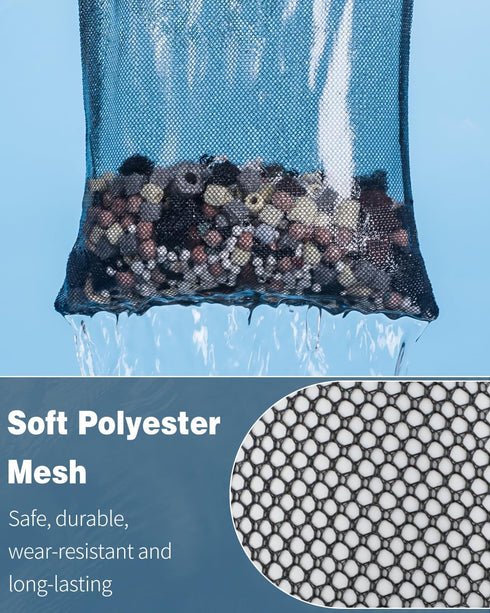 Pawfly 8 Pack Aquarium Filter Media Bags, Fine Mesh Filter Bag with Plastic Zipper for Activated Carbon, Bio Filter