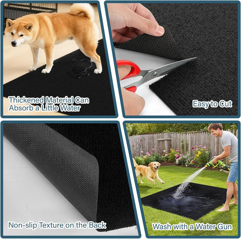 Wibeelee 46" 60" 0.23'' X X Mat for Under Dog Crate Waterproof Non-Slip Kennel Mat to Protect Floors Extra Large