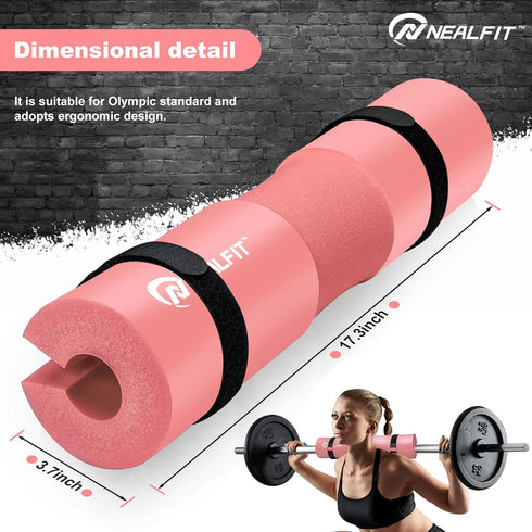Barbell Pad Squat Pad for Squats—Squat Bar Pad—Great for Weightlifting,Lunges and Hip Thrusts—Foam Sponge Pad—Fit Standard and Olympic Bars Perfectly