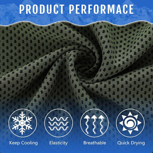 30 Pack 40"x12" Hosuly Cooling Towels, Ice Breathable Soft Chilly Sweat Rag Microfiber Workout Rags for Gym Cooling