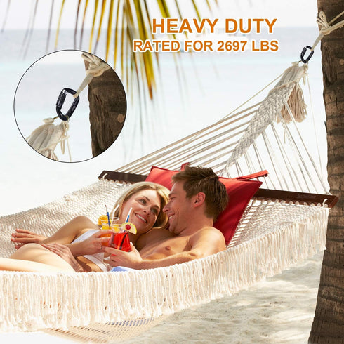 Heavy Duty Locking Carabiner Clips - Favofit 12KN (2697 lbs) Clips, 3.2'' Small D Ring for Camping, Hiking, Dog Leashes