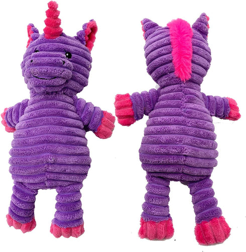 Jalousie Plush Toys Assortment Value Bundle, Puppy Pet Mutt Squeak Toy for Medium Large Dogs (5 Pack Corduroy)