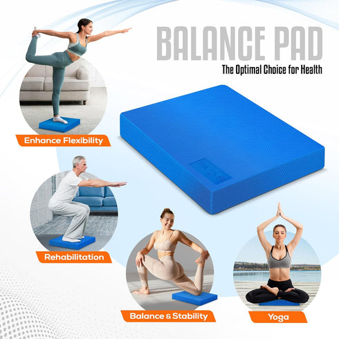 Yes4All Upgraded Foam Pad for Exercise, Nonslip Balance Mat for Yoga & Stability Training