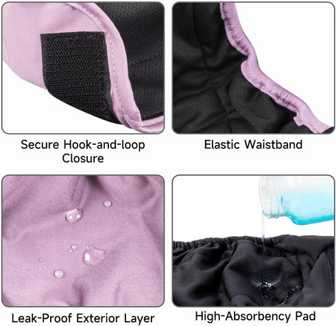 (3 Pack, Paw Legend Cat Diapers for Female Cats Spraying Washable Reusable Kitten Diapers for Cats Incontinence Pet