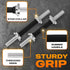 Yes4All Pair of Threaded Dumbbell Handles, Chrome/Rubber Grip, Fit 1” Plates, 14/16/18/24 inch
