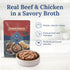 2.5-oz. 24-Count Blue Buffalo Tender Shreds Beef & Chicken Toppers in Savory Broth, Natural Dog Food Complement, Beef