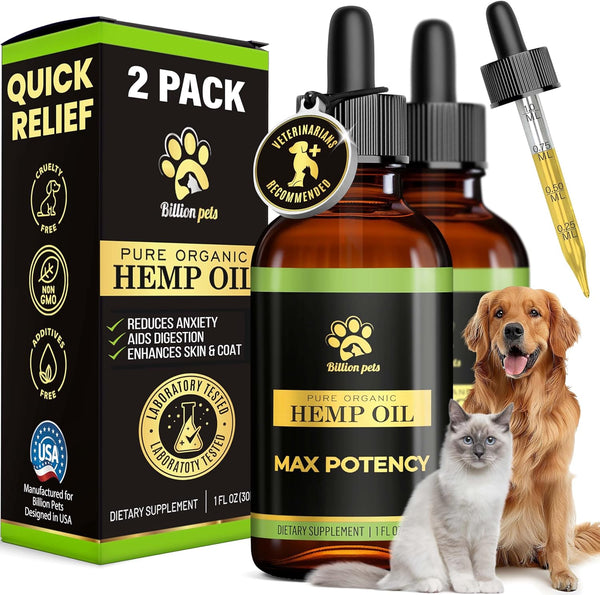 Billion Pets - Hemp Oil for Dogs and Cats - Helps with