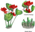 VOCOSTE Mini Aquarium Decorations, 1pcs Red Plastic Plants for Fish Tank Decor, 10.24"