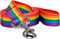 Native Pup Rainbow Flag Gay Pride LBGTQ Dog Leash - 5 Ft (Rainbow)