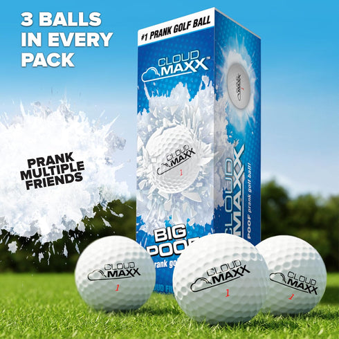 Laughing Smith Prank Golf Balls - Funny Exploding Trick Golf Ball - Gag Gifts for Men Women Kids - Novelty Golf