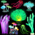 Frienda 8 Pieces Glowing Fish Tank Decorations - Plants with Glowing Kelp, Sea Anemone, Coral, Jellyfish & More