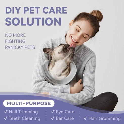 Dog Grooming Hammock Harness for Dogs & Cats with Pet Nail Clipper Trimmer - Cat Hanger Sling for Nail Clipping