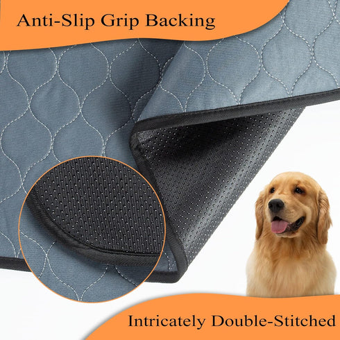 Washable Pee Pads for Dogs 5 Pack, 41x41, Reusable Training Pads with Quick Dry, Anti-Slip