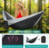 Hammock Camping, Portable Single/Double Hammocks for Outdoor Hiking, 210D Nylon Hammock Swing (Black/Gray)