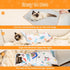 27.6'' Cat Grooming Wrap for Cutting Nails Self-Adhesive Soft Polyester Fabric Swaddle Wrap for Cats Anti-Scratch