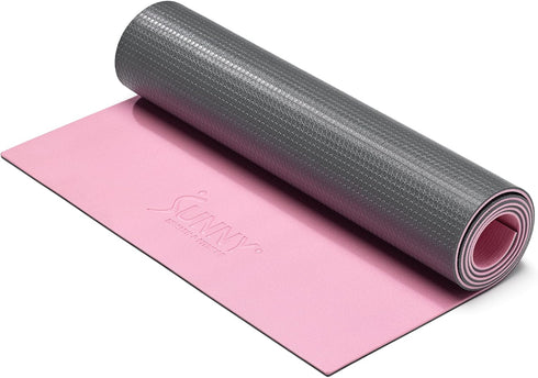 Sunny Health & Fitness Exercise Anti-Slip Yoga Mat, Durable Non-Slip Lightweight Cushioned Support for Yoga