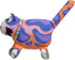 FUZZU Durable Dog Toy with Squeaker, Floppy Tough Chew Toy, That Sneaky Cat! - Medium