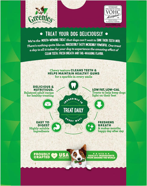 GREENIES Weight Management Petite Natural Dog Dental Care Chews - 27 oz Pack (45 Treats)