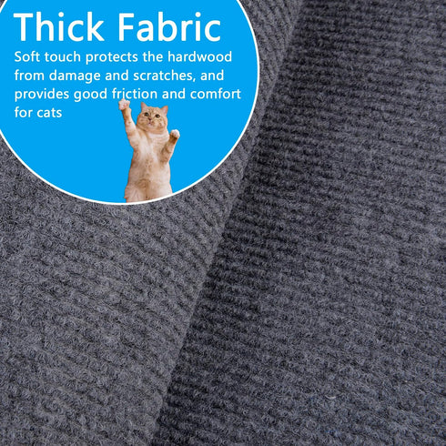 Cat Scratching Mat 118"x16", Trimmable Self-Adhesive Carpet Mat, Large DIY Cat Scratch Mat Roll