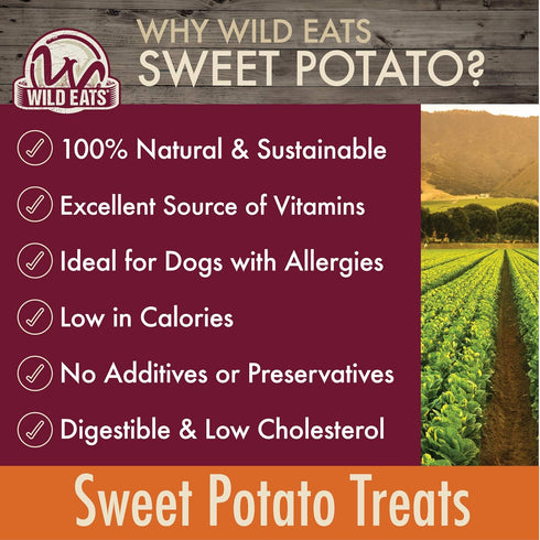 Sweet Potato Treats for Dogs, 12 oz, Low Calorie, Low Fat Alternative to Traditional Dog Biscuits