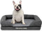 The Dog’s Bed Orthopedic Small Plush Grey Dog Bed, Memory Foam for Pain Relief, Waterproof Washable Cover