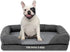 The Dog’s Bed Orthopedic Small Plush Grey Dog Bed, Memory Foam for Pain Relief, Waterproof Washable Cover