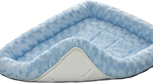 MidWest Homes for Pets Bolster Dog Bed, Blue 30-Inch - Comfortable for Medium Dog Breeds, Fits 30-Inch Crate