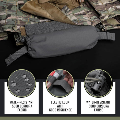 WYNEX Tactical First Aid Drop Dump Pouch, Medical Trauma Roll Up Bag with Hook-N-Loop for Chest Rig Vest